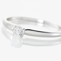 Marc Orian Anniversaire De Mariage|Bagues De Fiançailles > Bague Solitaire Flora Or Blanc Diamant