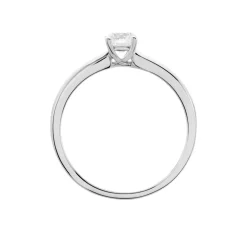 Bague Solitaire Flora Or Blanc Diamant