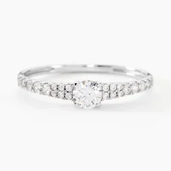 Marc Orian Bagues De Promesse|Bagues > Bague Solitaire Francoise-marie Or Blanc Oxyde De Zirconium