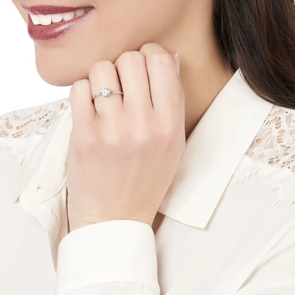 Bague Solitaire Gatiane Argent Oxyde De Zirconium