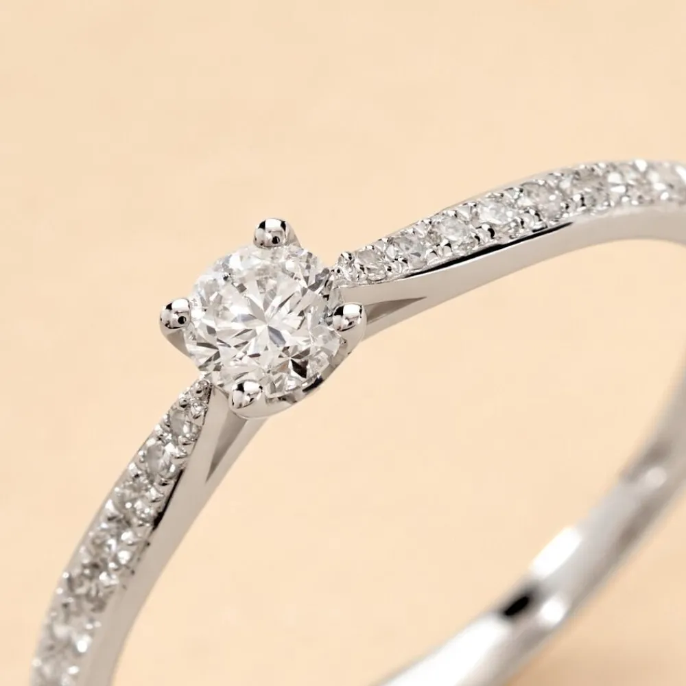 Marc Orian Anniversaire De Mariage|Bagues De Fiançailles > Bague Solitaire Hemera Or Blanc Diamant