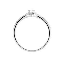 Bague Solitaire Hemera Or Blanc Diamant