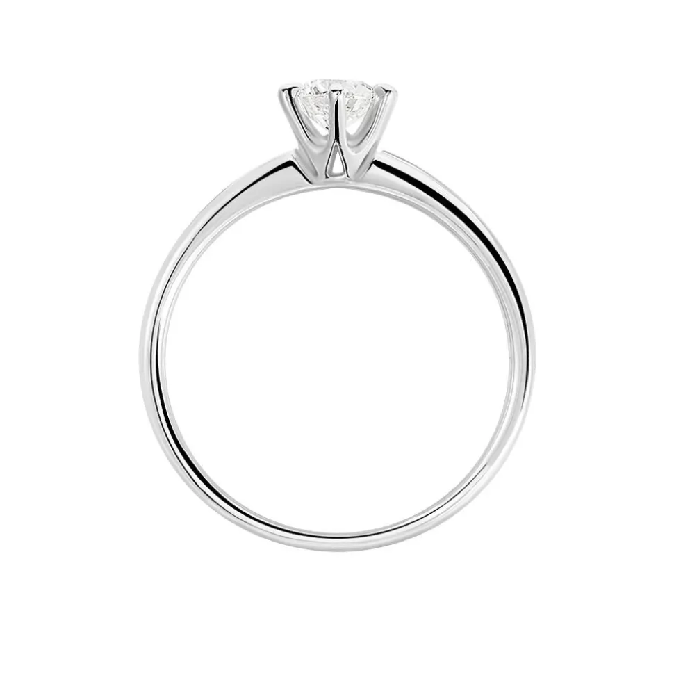 Bague Solitaire Ibtisem Or Blanc Diamant