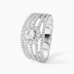 Bague Solitaire Iolente Argent Oxyde De Zirconium