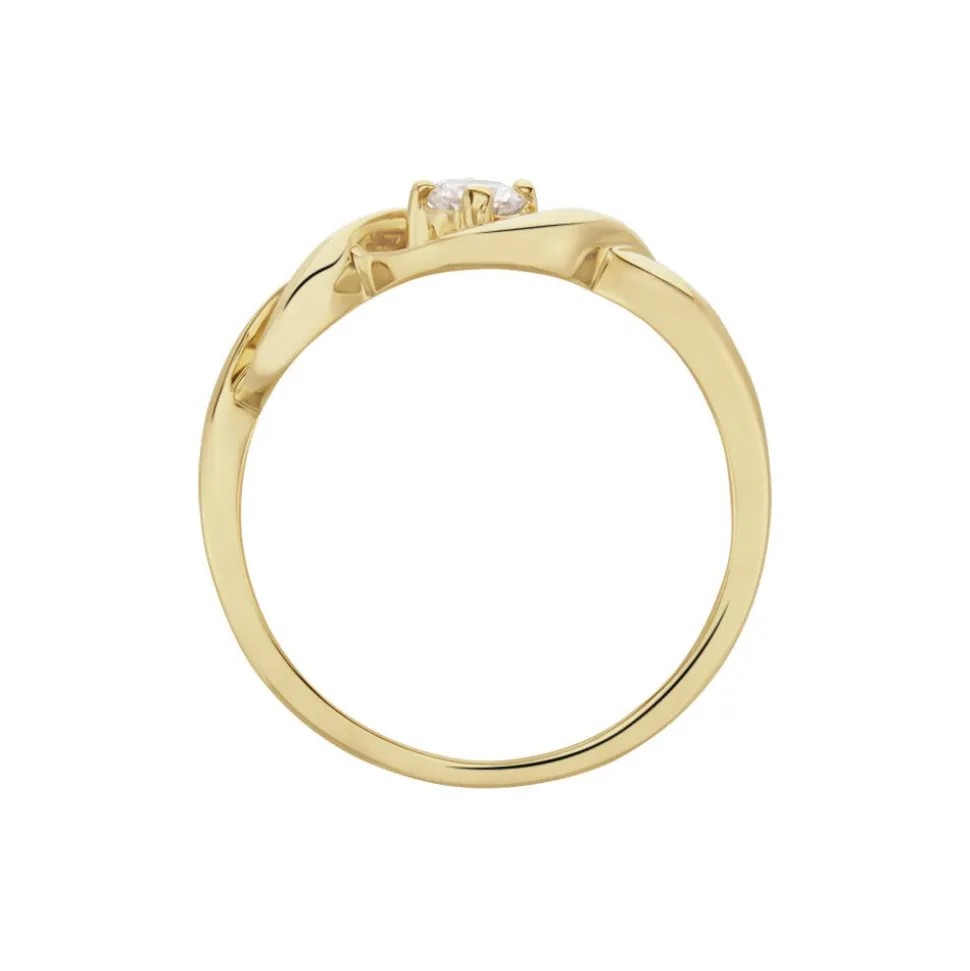 Bague Solitaire Jaume Plaqué Or Oxyde De Zirconium