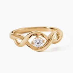 Bague Solitaire Jaume Plaqué Or Oxyde De Zirconium
