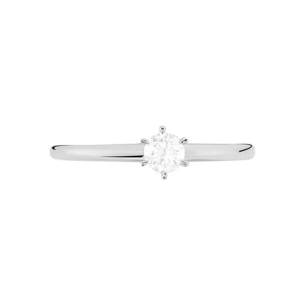 Bague Solitaire Josua Or Blanc Diamant