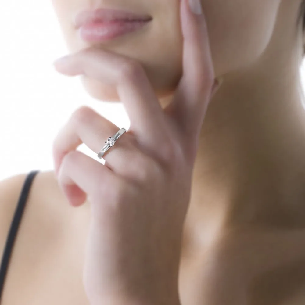 Marc Orian Anniversaire De Mariage|Bagues De Fiançailles > Bague Solitaire Loren Or Blanc Diamant