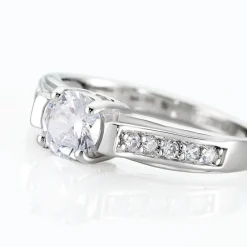 Marc Orian Bagues De Promesse|Bijoux Zirconium > Bague Solitaire Mady Argent Blanc Oxyde De Zirconium