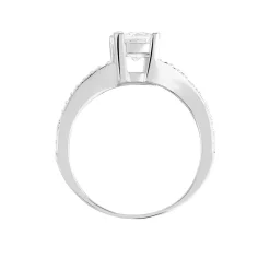 Marc Orian Bagues De Promesse|Bagues Fantaisie > Bague Solitaire Maelane Argent Blanc Oxyde De Zirconium