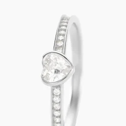 Bague Solitaire Mathylda Argent Blanc Oxyde De Zirconium