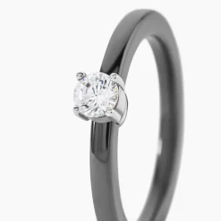 Marc Orian Bagues De Promesse|Bijoux Zirconium > Bague Solitaire Nigelia Argent Blanc Oxyde De Zirconium