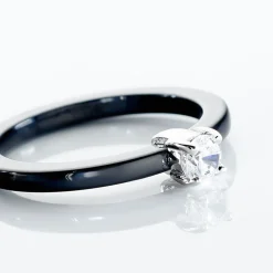 Marc Orian Bagues De Promesse|Bijoux Zirconium > Bague Solitaire Nigelia Argent Blanc Oxyde De Zirconium