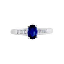 Marc Orian Bagues Saphir|Anniversaire De Mariage > Bague Solitaire Or Blanc Bilel Saphir Et Diamants