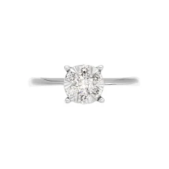 Bague Solitaire Or Blanc Dream Diamants