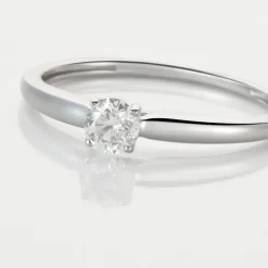 Marc Orian Anniversaire De Mariage|Bagues De Fiançailles > Bague Solitaire Or Blanc Flora Diamant