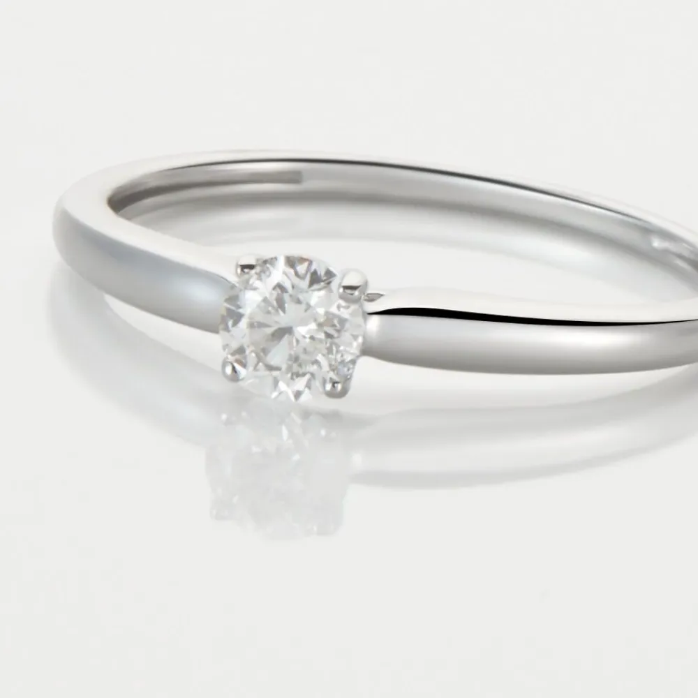 Marc Orian Anniversaire De Mariage|Bagues De Fiançailles > Bague Solitaire Or Blanc Flora Diamant