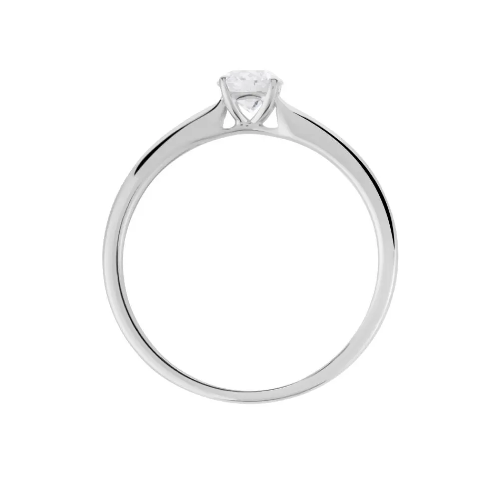 Marc Orian Anniversaire De Mariage|Bagues De Fiançailles > Bague Solitaire Or Blanc Flora Diamant