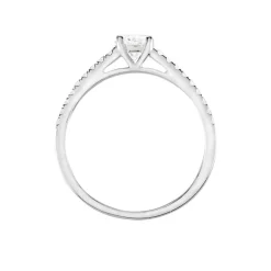Marc Orian Bagues|Bagues Fiançailles > Bague Solitaire Or Blanc Neirin Diamants Synthétiques
