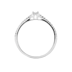 Bague Solitaire Or Blanc Nyala Diamants