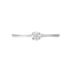 Bague Solitaire Or Blanc Solenia Diamant