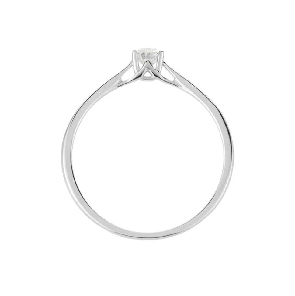 Bague Solitaire Or Blanc Solenia Diamant