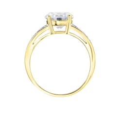 Bague Solitaire Or Jaune Anthyme Oxyde De Zirconium