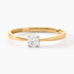 Marc Orian Bagues De Promesse|Bijoux Zirconium > Bague Solitaire Or Jaune Eclat D'etoile Oxyde De Zirconium