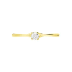 Bague Solitaire Or Jaune Solenia Diamant