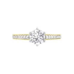Marc Orian Bagues De Promesse|Bijoux Zirconium > Bague Solitaire Or Jaune Telesphore Oxyde De Zirconium