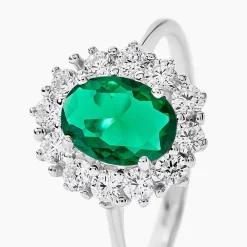 Marc Orian Bagues De Promesse|Bijoux Zirconium > Bague Solitaire Perez argent blanc oxyde de zirconium