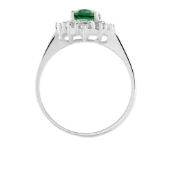 Marc Orian Bagues De Promesse|Bijoux Zirconium > Bague Solitaire Perez argent blanc oxyde de zirconium