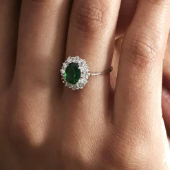 Marc Orian Bagues De Promesse|Bijoux Zirconium > Bague Solitaire Perez argent blanc oxyde de zirconium
