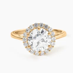 Bague Solitaire Plaqué Or Jaune Melva Oxyde De Zirconium