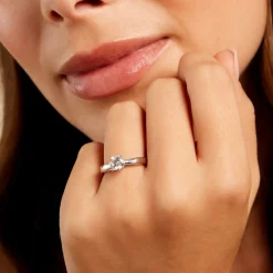 Marc Orian Bagues|Bagues Fiançailles > Bague Solitaire Platine Blanc Diamant