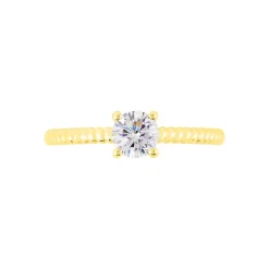 Marc Orian Bagues De Promesse|Bijoux Zirconium > Bague Solitaire Renate Or Jaune Oxyde De Zirconium