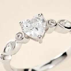 Marc Orian Bagues De Promesse|Bagues Fantaisie > Bague Solitaire Sagan Argent Blanc Oxyde De Zirconium