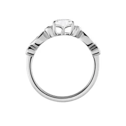 Marc Orian Bagues De Promesse|Bagues Fantaisie > Bague Solitaire Sagan Argent Blanc Oxyde De Zirconium