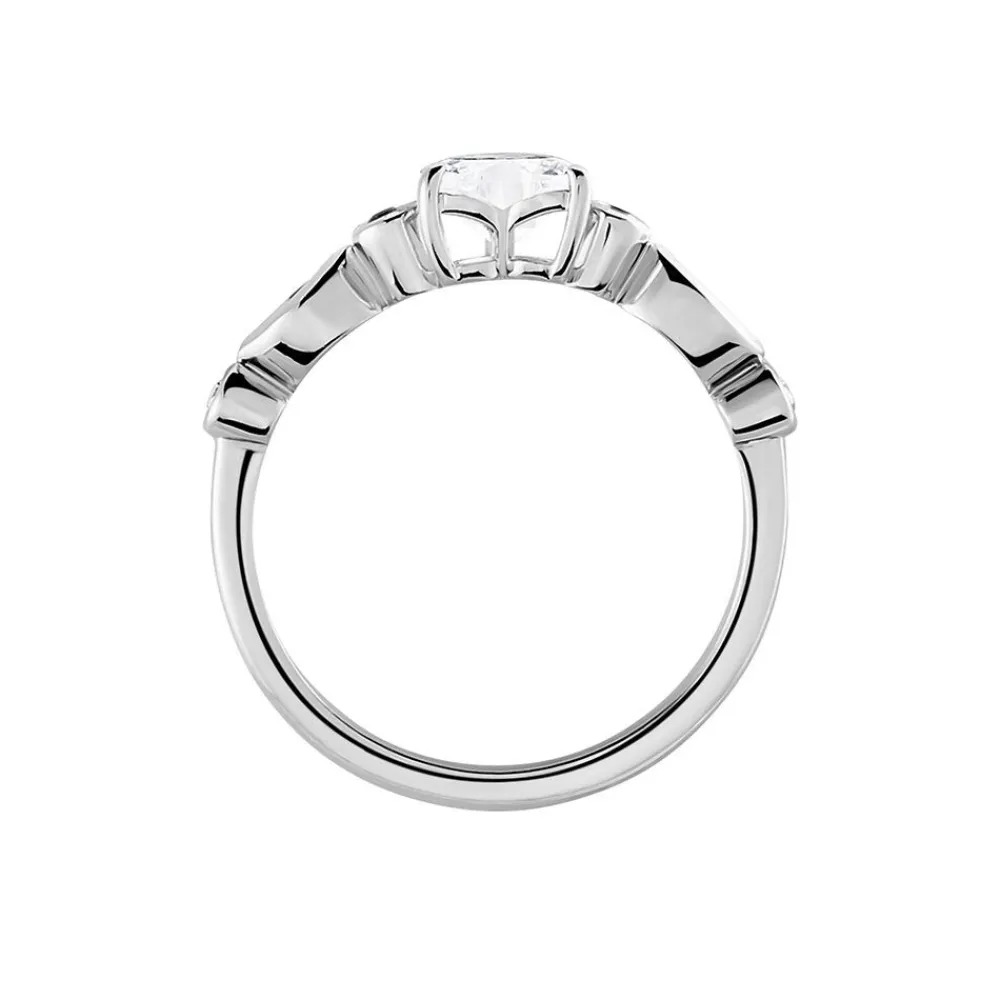 Marc Orian Bagues De Promesse|Bagues Fantaisie > Bague Solitaire Sagan Argent Blanc Oxyde De Zirconium