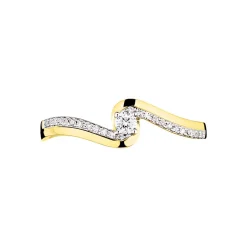 Bague Solitaire Sitan Or Jaune Diamant