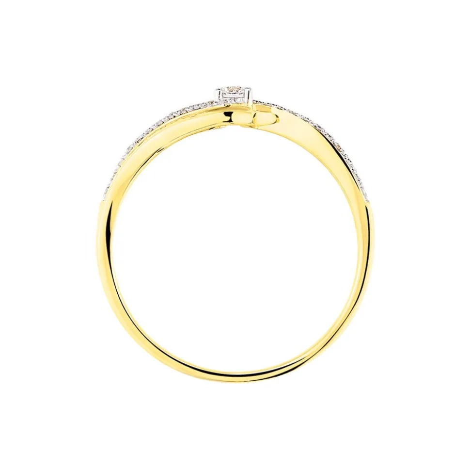 Bague Solitaire Sitan Or Jaune Diamant
