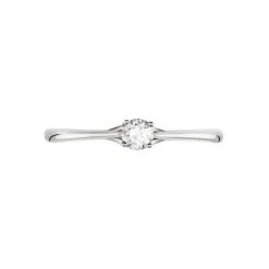 Bague Solitaire Solenia Or Blanc Diamant