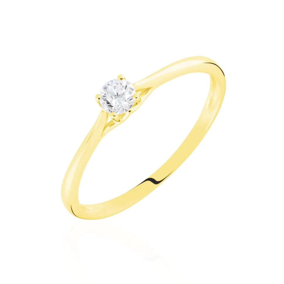 Bague Solitaire Solenia Or Jaune Diamant