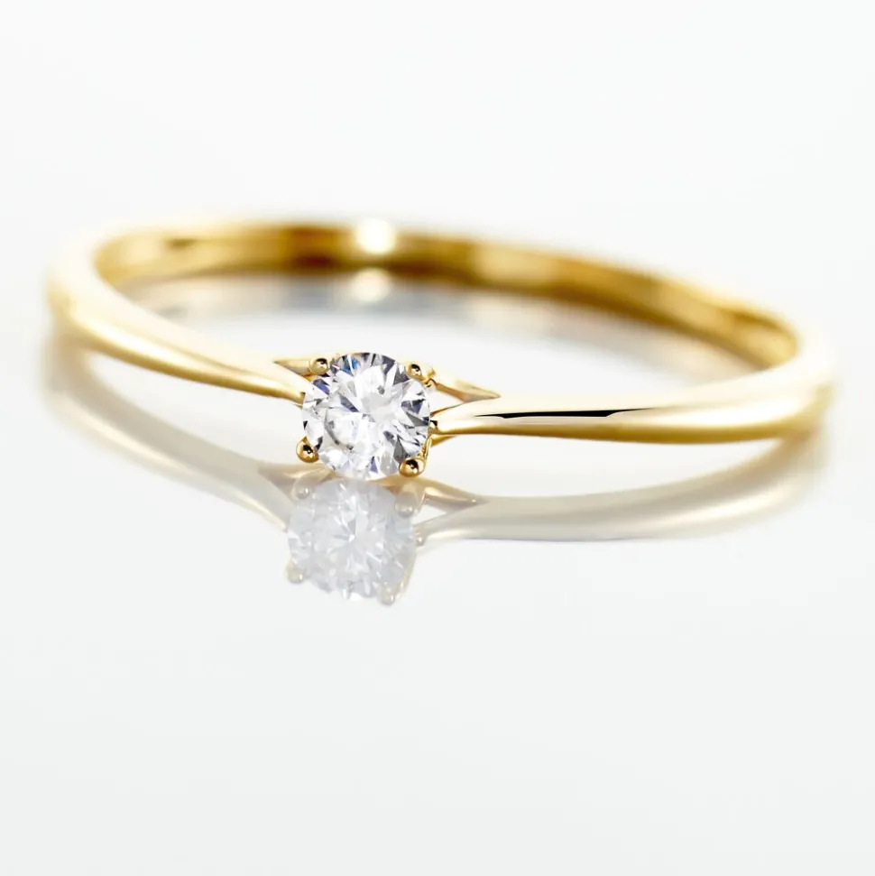 Bague Solitaire Solenia Or Jaune Diamant
