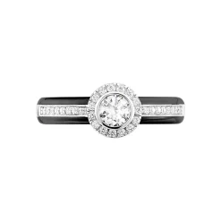Marc Orian Bagues De Promesse|Bagues > Bague Solitaire Solitaire Argent Blanc Céramique Et Oxyde De Zirconium