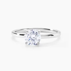 Bague Solitaire Stella Argent Blanc Oxyde De Zirconium