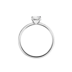 Bague Solitaire Stella Argent Blanc Oxyde De Zirconium