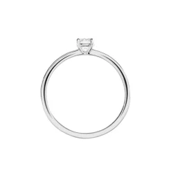 Bague Solitaire Stella Argent Blanc Oxyde De Zirconium