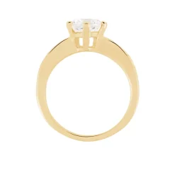 Bague Solitaire Stevie Plaqué Or Jaune Oxyde De Zirconium