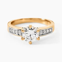 Bague Solitaire Stevie Plaqué Or Jaune Oxyde De Zirconium